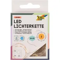 Folia 986: Guirnalda de luces LED mini, funciona con pilas, 20 LEDs