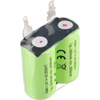 AccuCell Batería de níquel-metal hidruro (NiMH) de 2,4V y 3000mAh, tipo Sub-C, con conexión Faston, adecuada para el modelo Zumtobel 04797088