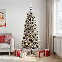 Syfax Árbol de Navidad artificial con bolas 180 cm 300 LED