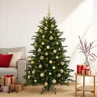 Syfax Árbol de Navidad artificial con bolas 150 cm 150 LED