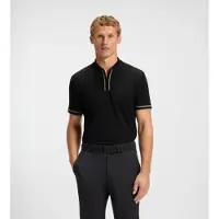 BOSS para hombre. 50525147 Polo Pariq negro (S), Casual, Algodón, Manga corta, outlet 2026.