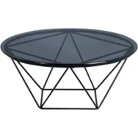 Merkloos Mesa de centro de vidrio gris, diámetro 70 cm, altura 30 cm, para sala de estar