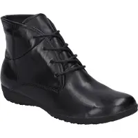 Josef seibel Botas con cordones 'Schnürstiefelette Damen 79709VL971/100 Glattleder in schwarz' negro