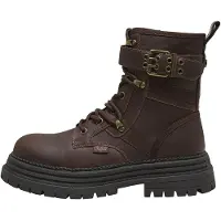 Buffalo Botines con cordones 'Lennox' marrón oscuro