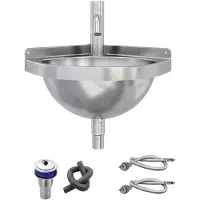 Merkloos Lavabo de esquina de acero inoxidable con grifo