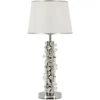 Mauro Ferretti Lámpara de mesa , modelo "Silver Flower", diámetro 35 cm, altura 74 cm