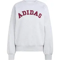 Adidas adidasSudadera de cuello redondo 3 Stripes XL Light Solid Grey / Maroon Mujer