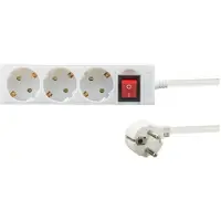 E+p E 47, 1,5 metros, Tipo F, No gestionado, Plástico, Blanco, Metal, Plástico, PVC