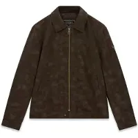 GUESS para hombre. M6BL28W4140 Chaqueta biker de piel sintética con monogram marrón (M), Casual, Poliuretano, outlet 2026.