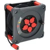 Brennenstuhl 9201500210, Negro, Rojo, Plástico, 5 tomas de corriente AC, Tipo E / F, Directo, 50 metros