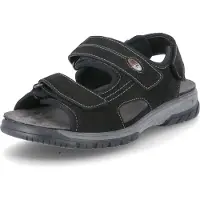 Waldlaufer Sandalias 'Sandale Herren 372001-191/001 Echtleder in schwarz' negro