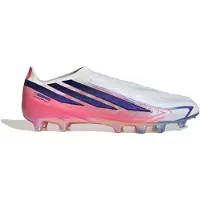 Adidas adidasBota de fútbol sin cordones F50 Hyperfast Elite césped artificial 44 Cloud White / Solar Purple / Solar Turbo Unisex