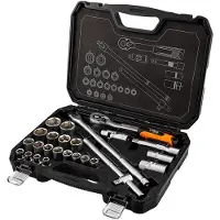 Neo Tools Juego de llaves de vaso de 1/2" de , 25 piezas, acabado satinado