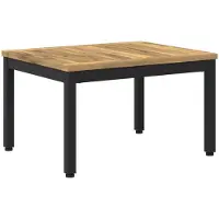 Syfax Mesa de centro Blanco lavado y negro 49 x 60,5 x 36 cm