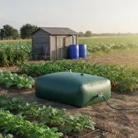 OEM Depósito de agua, con capacidad de 2100 litros, fabricado con material de PVC duradero, color verde