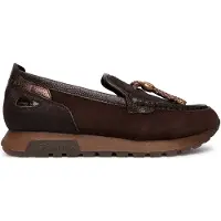 Hispanitas para mujer. HI265128 Mocasines de Piel Oregon marrón (39), Plano, Ninguno, Casual, outlet 2026.