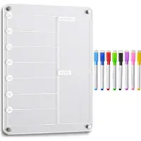 Merkloos Planificador magnético de comidas y calendario semanal para refrigerador