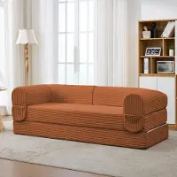 Merkloos Sofá cama modular de dos plazas, tapizado en pana, con función de cama