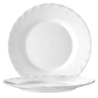Esmeyer 6 unidades de platillos para café 441-021 Arcoroc, modelo TRIANON, de 140 mm de diámetro, color blanco