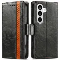 Lux-Case CASENEO Fundas para Samsung Galaxy S26: funda con soporte de cuero vegano y bloqueador RFID - Negro