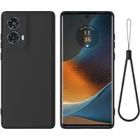 Lux-Case Funda de silicona líquida mate Motorola Moto G85 - Negro