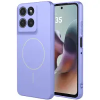 Lux-Case Funda magnética para Motorola Moto G56 5G, anticaídas, suave y flexible - Morada