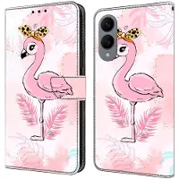 Lux-Case Funda tipo flip Wonderland Samsung Galaxy S25 Edge - Rosa Pájaro