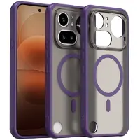Lux-Case Funda magnética para Nothing Phone (4a) Pro: funda flexible, resistente a caídas y golpes - Morada