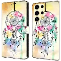 Lux-Case Funda tipo flip Wonderland Samsung Galaxy S25 Ultra - Atrapasueños De Plumas De Tinta