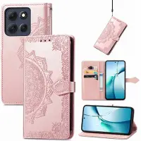 Lux-Case Funda de cuero Mandala Motorola Moto G17 - Oro Rosa