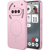Lux-Case Funda magnética para Nothing Phone (3a): funda trasera suave, flexible y a prueba de caídas - Rosa