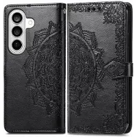 Lux-Case Funda de cuero Mandala Samsung Galaxy A57 - Negro