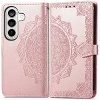 Lux-Case Funda de cuero Mandala Samsung Galaxy A57 - Oro Rosa