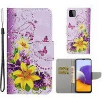 Lux-Case Funda abatible Wonderland Samsung Galaxy A22 5G - Flor Amarilla