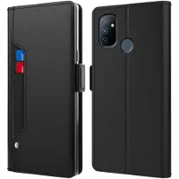 Lux-Case Carcasa de teléfono con espejo de maquillaje y diseño elegante para OnePlus Nord N100 - Negro