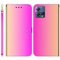 Lux-Case Funda abatible Espejo Motorola Edge 30 Fusion / S30 Pro - Rosa