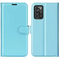 Lux-Case Funda abatible clásica ZTE Blade A72 - Azul