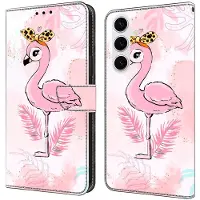 Lux-Case Funda tipo flip Wonderland Samsung Galaxy S25 FE - Rosa Pájaro