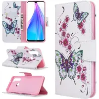 Lux-Case Funda abatible Wonderland Xiaomi Redmi Note 8T - Mariposa Y Flores
