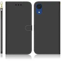Lux-Case Funda abatible Espejo Samsung Galaxy A03 Core - Negro