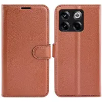 Lux-Case Funda abatible clásica OnePlus Ace Pro / 10T - Marrón