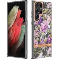 Lux-Case Funda blanda superfina y duradera para Samsung Galaxy S22 Ultra - Purple Peony