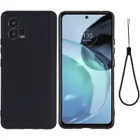 Lux-Case Funda de silicona líquida mate para Motorola Moto G72 - Negro
