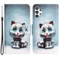 Lux-Case Funda abatible Wonderland Samsung Galaxy A04s / A13 5G / A13 4G - Gato Ojos Azules