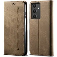 Lux-Case Funda Flip Jeans Samsung Galaxy A34 5G - Caqui
