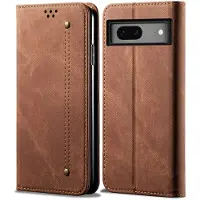 Lux-Case Funda Flip Jeans Google Pixel 7 - Café