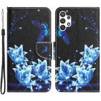 Lux-Case Funda abatible Wonderland Samsung Galaxy M32 5G / A32 5G - Mariposa Azul