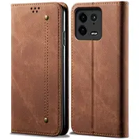Lux-Case Funda Jeans Xiaomi 13 Pro Flip - Café
