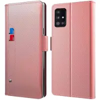 Lux-Case Carcasa de teléfono con espejo de maquillaje y diseño elegante para Samsung Galaxy A71 5G - Oro Rosa