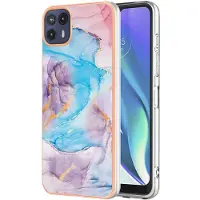 Lux-Case Funda Mármol Motorola Moto G50 5G - Vía Láctea Mármol Azul